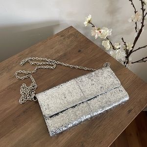 Jewell by 31 Silver Glitter Clutch Purse